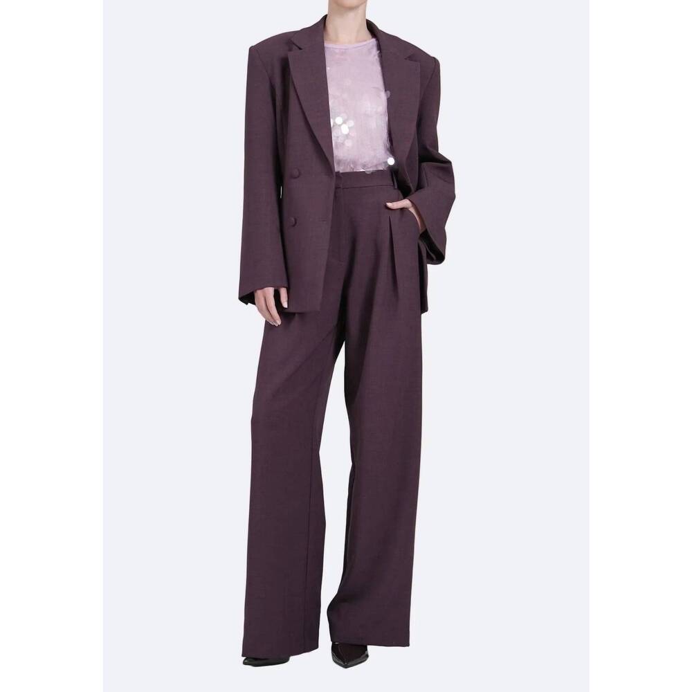 NEW NONCHALANT LABEL monroe high-waisted trouser pant in plum